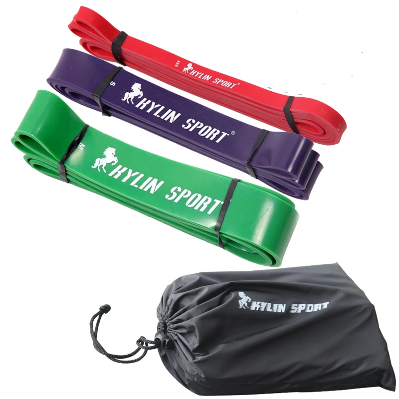 Set of 3 Rubber Stretch Elastic Resistance Band Exercise Loop Strength GYM Bodybuilding font b Fitness