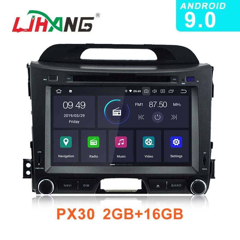 Clearance LJHANG 8 inch Android 9.0 Car DVD Player For Kia Sportage 2011-2015 WIFI Multimedia Stereo 2 Din Car Radio GPS Navi headunit RDS 0