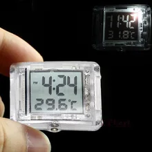 Универсальные светящиеся цифровые часы, температура для мотоцикла, мотоцикл, велосипед, ATV, водонепроницаемый