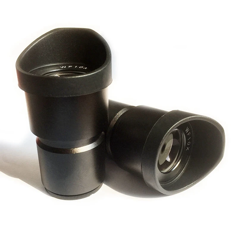 

2PCS WF10x Wide Field View 20 mm Eyepiece Optical Lens for Stereo Microscope with Mounting Size 30.5 mm with Rubber Eye Cups