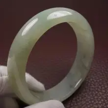 Сертифицированный Класс натуральный ледяной зеленый жадеит нефрита браслет banglee 58~ 65 мм