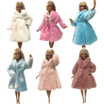 

NK One Pcs 2020 Doll Aristocratic Dress Noble Wool Coat Handmade Top Fashion For Barbie Doll Accessories Toy Gift JJ 5X