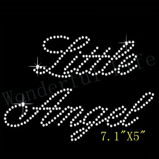 

Free Shipping hot sale new l design little angel Iron On Rhinestone Transfer