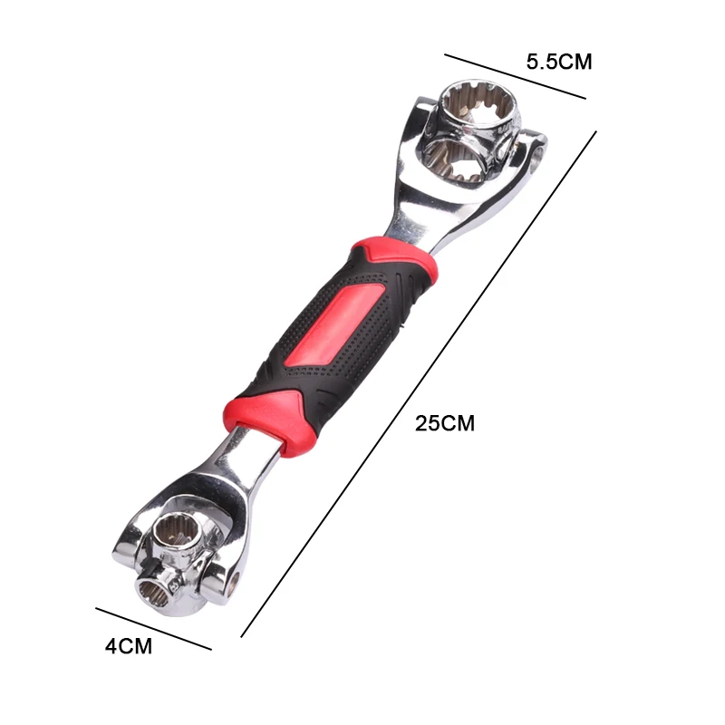 Тигр Ключ 8 в 1 инструменты гнездо работает с сплайн болты Torx 360 градусов 6-точка Universial мебель ремонт автомобилей 25 см только красный