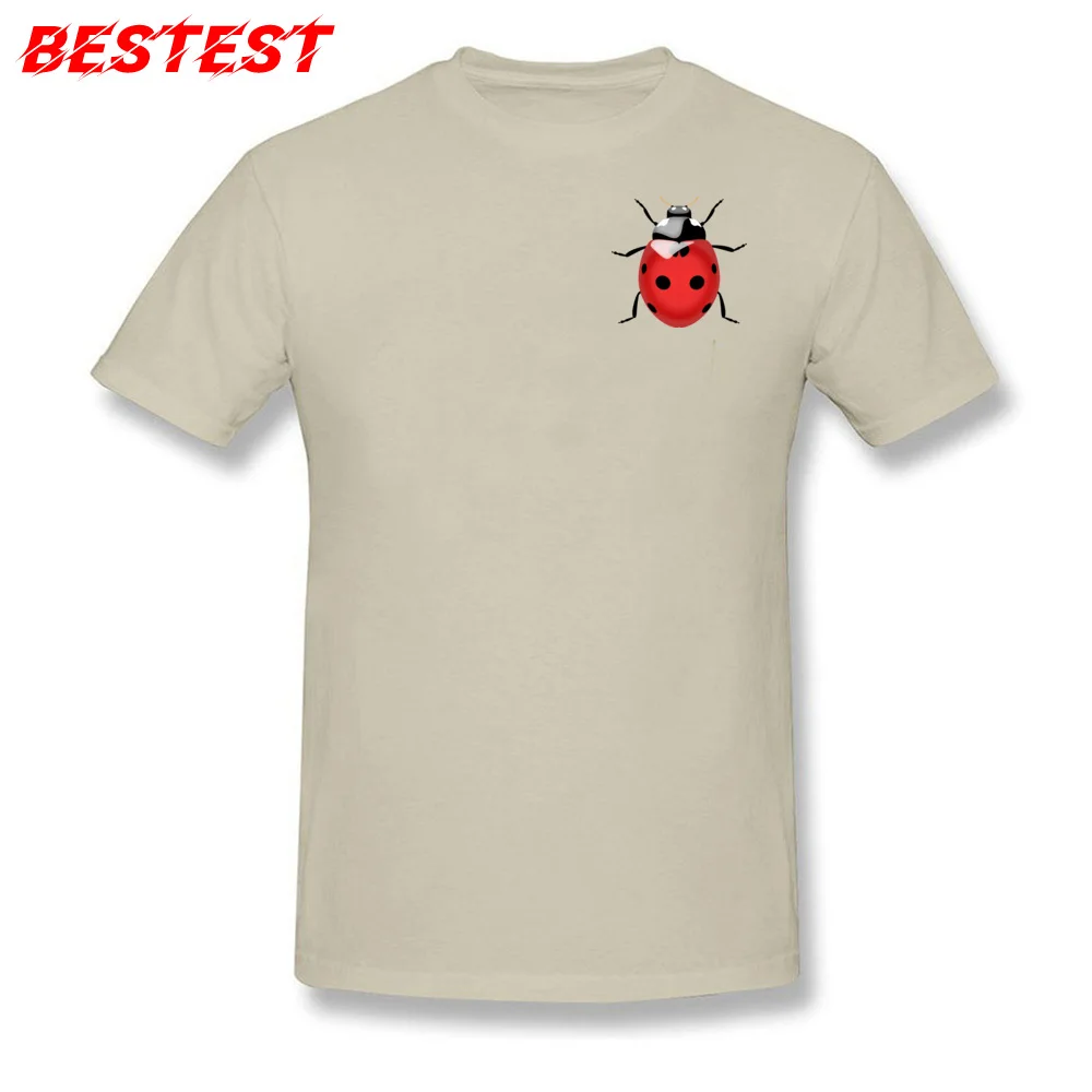 Designer Men T Shirt Ladybug822yy Birthday T Shirt Pure Cotton Short Sleeve Personalized T-Shirt Round Collar Wholesale Ladybug822yy Chest beige