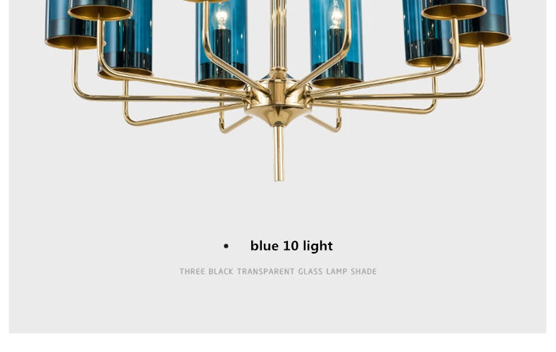 Стеклянная люстра в стиле АР-деко, светодиодная люстра с золотым блеском E14, люстра, освещение для фойе, роскошная подвесная люстра, Лампара