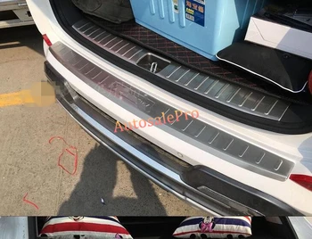 

2PCS Inner & Outer Rear Bumper Protector Sill plate cover For Hyundai Tucson 2016