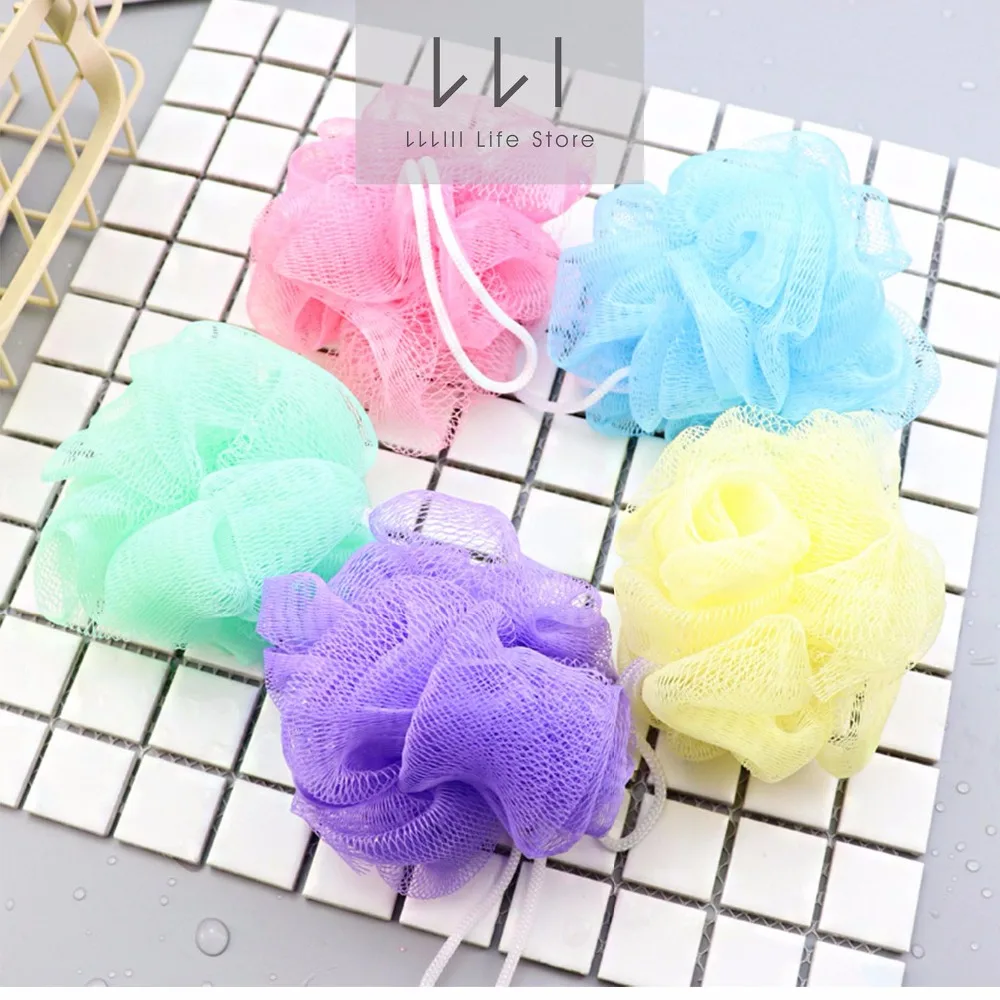 Colorful Nylon Bath Balls Home Supplies Bath Flowers Bath Cleaning Soap