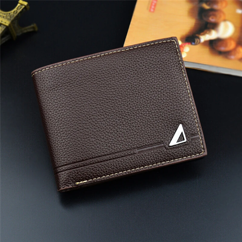 

Short Men's PU Leather Wallet Small Wallet Money Bag Wallet Vallet For Wallet Card Holder