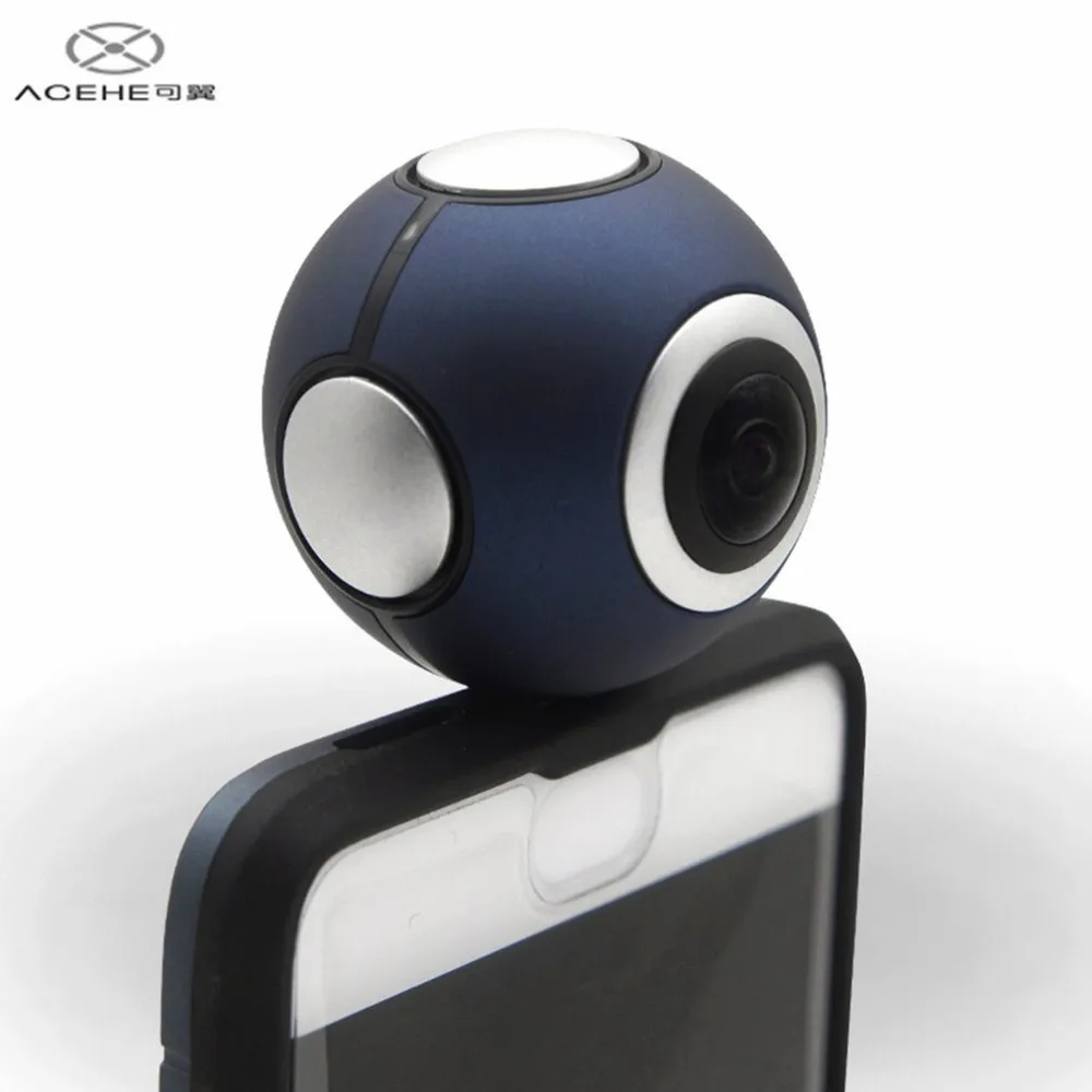 

ACEHE Phone Camera Lens 720 Degree Dual Spherical Fish-eye Lens Panorama Camera for Android Smartphones Hot Sale in stock!!!