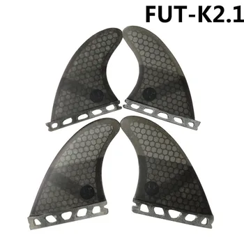 

Future K2.1 fins Quad-Fins Honeycomb Fiberglass surfboard fin 4 in per set Black color