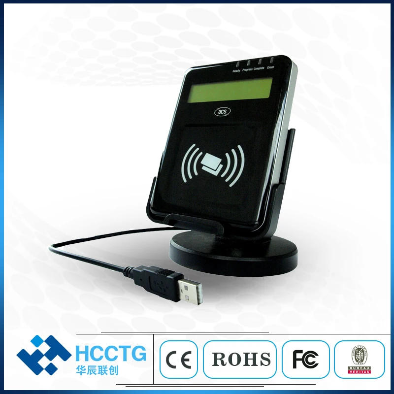 ISO1443 PC SC совместимый Бесконтактный NFC ридер с usb-разъемом с ЖК дисплей Smart Card Reader ACR1222L