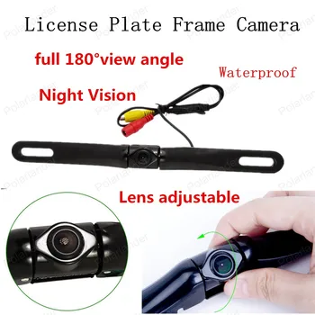 

180 degree(H) View Angle adjustable lens Night Vision Car License Plate Backup Camera Waterproof rear camera