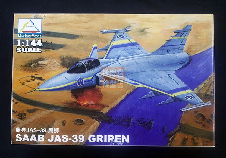 

1: 144 Sweden SAAB JAS-39 GRIPEN Gryphon Fighter Military Assembly Aircraft Model