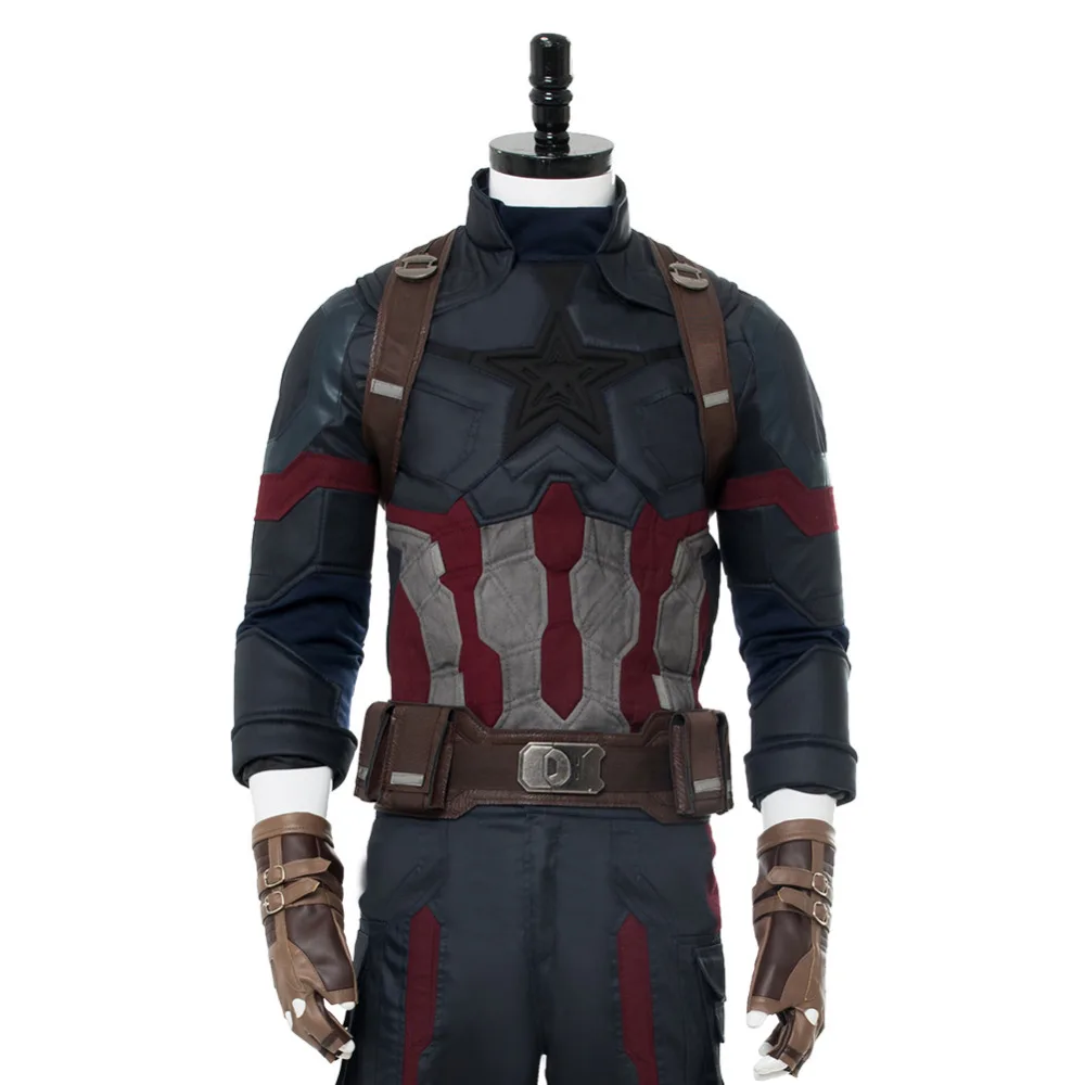 Мстители: Бесконечная война Капитан Америка Steven Rogers косплей костюмированный наряд для взрослых мужчин Хэллоуин Карнавал Steve Rogers костюмы