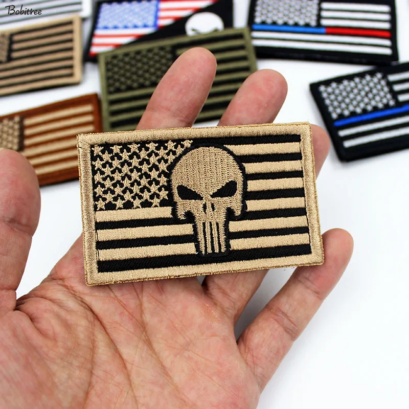 3D крюк петля Флаг США патчи военные значки вышитые Наклейки Аппликации для шляпы заплатки на рюкзак ткань украшения