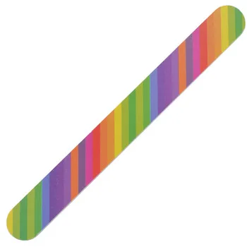 YZWLE 1Pc 2-Side Rainbow Color Professional Nail File Tool, Nail Art Acrylic Polish Grind Sand File Block Buffer Nails Tool