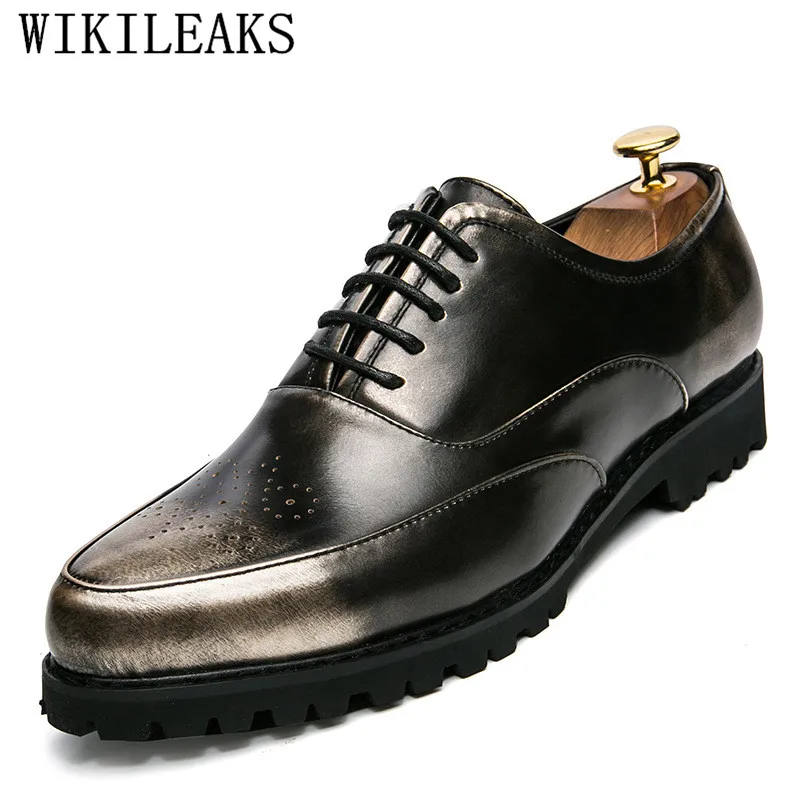

Luxury Brand Men Oxfords Shoes For Men Wedding Party Brogue Shoes Men Dress Shoes Leather Formal Business Shoes Sapato Masculino
