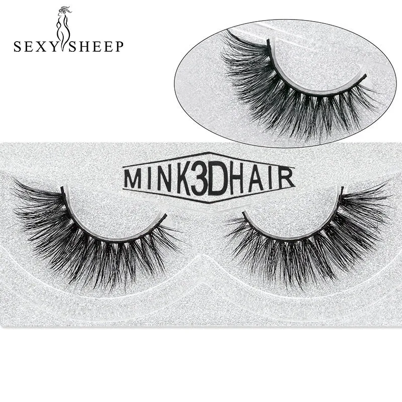 

1 Pair Natural Long Mink Eyelashes 3D Thick False Eyelashes Soft Hand Made False Lashes Extension cilios Women Makeup Tool