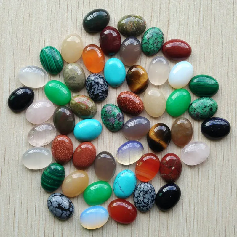 

2016 Popular Assorted natural stone mixed Oval CAB CABOCHON beads for Jewelry making 12x16mm wholesale 50pcs/lot free shipping