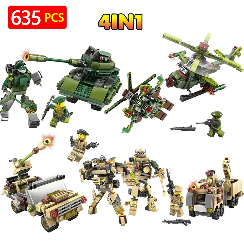 

LegoINGLYS Military Ground Forces Action Figures Helicopter Tanks Modle Building Blocks Enlightening Bricks Kids Toys For Kids