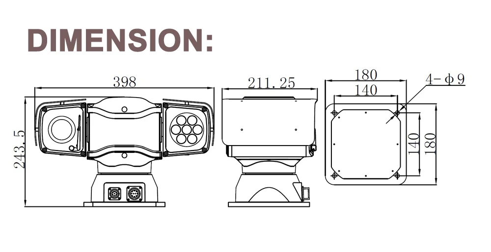  New Design Anti-Shake 20x Optical zoom 2MP IP PTZ Camera CCTV Security Infrared IR 100m Vehicle Mou - 32843379692