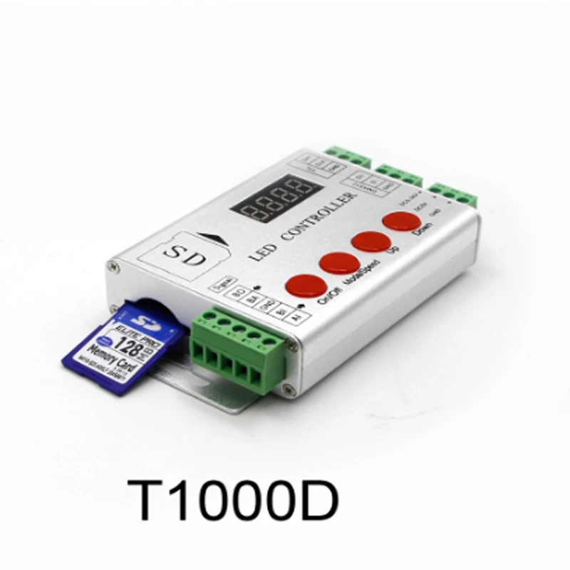 SD карта APA102 SK6812 WS2812B WS2811 SK9822 светодиодный 2048 Пиксели T-4000C T-8000A RGB программы полноцветный светодиодный контроллер K-1000C T-1000S