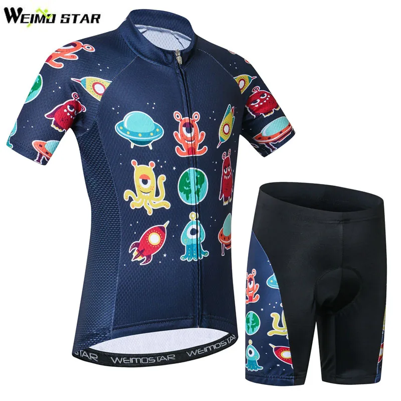 Weimostar Kids Cycling Jersey Summer Children Bicycle Clothes Suit Ropa Ciclismo Short Sleeve
