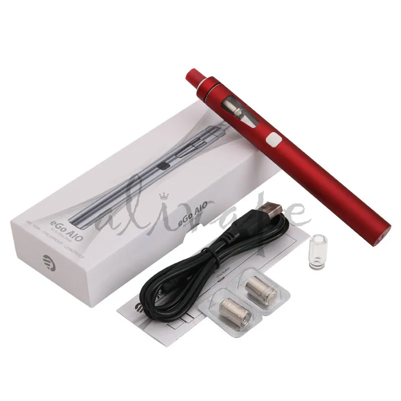 Original Joyetech eGo AIO Kit eGo AIO D16 All-in-One Starter Kit with 2ml Atomizer Tank 1500mah Battery Vape BF SS316-0.6ohm 4