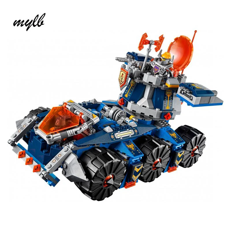 

mylb 704Pcs Nexoe Knights Axls rollender Wachturm Model Building Kits Blocks Brick Toy Compatible