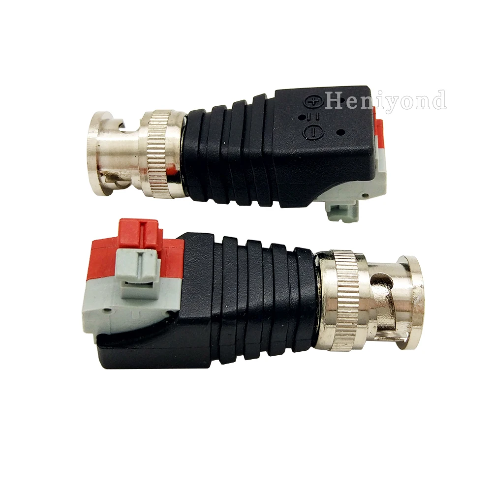 10Pcs/lot Coax CAT5 To Camera CCTV BNC UTP Video Balun Push Type Connector Adapter BNC Plug Accessories For CCTV Camera System 10Pcs/lot Coax CAT5 To Camera CCTV BNC UTP Video Balun Push Type Connector Adapter BNC Plug Accessories For CCTV Camera System