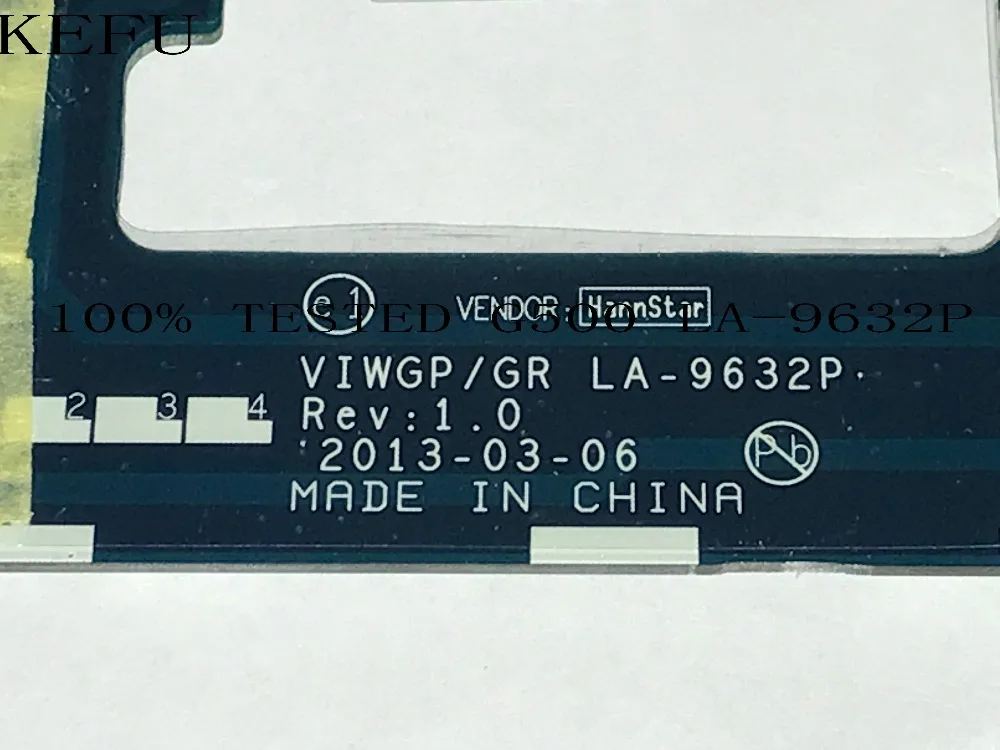 Быстрая доставка. Новый товар. Материнская плата VIWGP/GR LA 9632P для ноутбука LENOVO G500