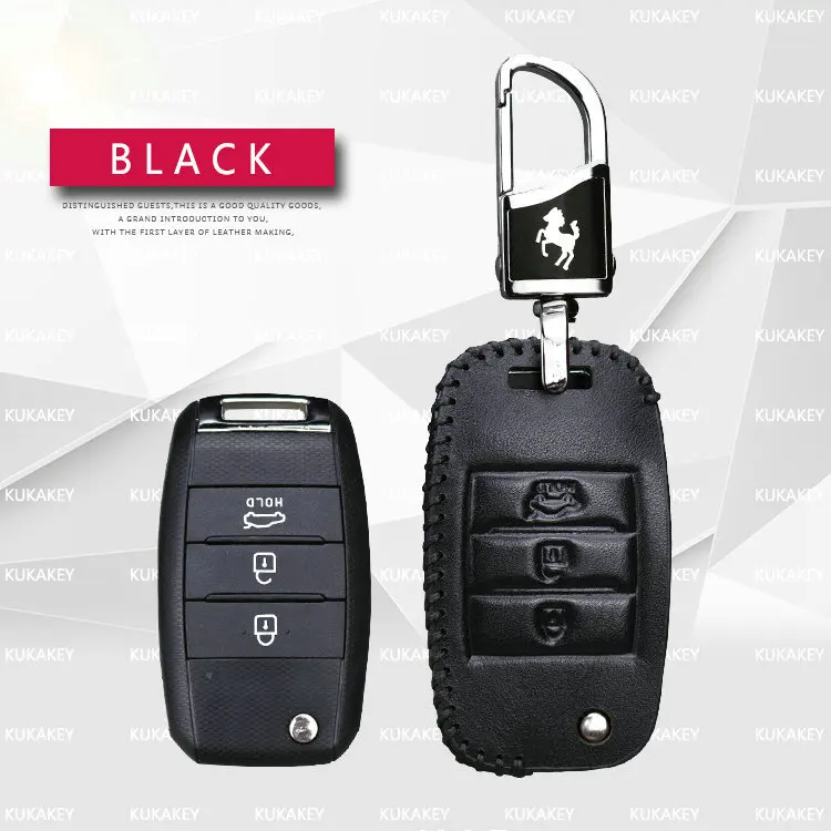 KUKAKEY ключи гибкий чехол из термопластичного полиуретана Для Киа СИД Рио KIA Soul Sportage KIA Ceed Sorento Cerato K2 K3 K4 K5 смарт-держатель для ключей на сумку в виде ракушки - Название цвета: 3 Button Black