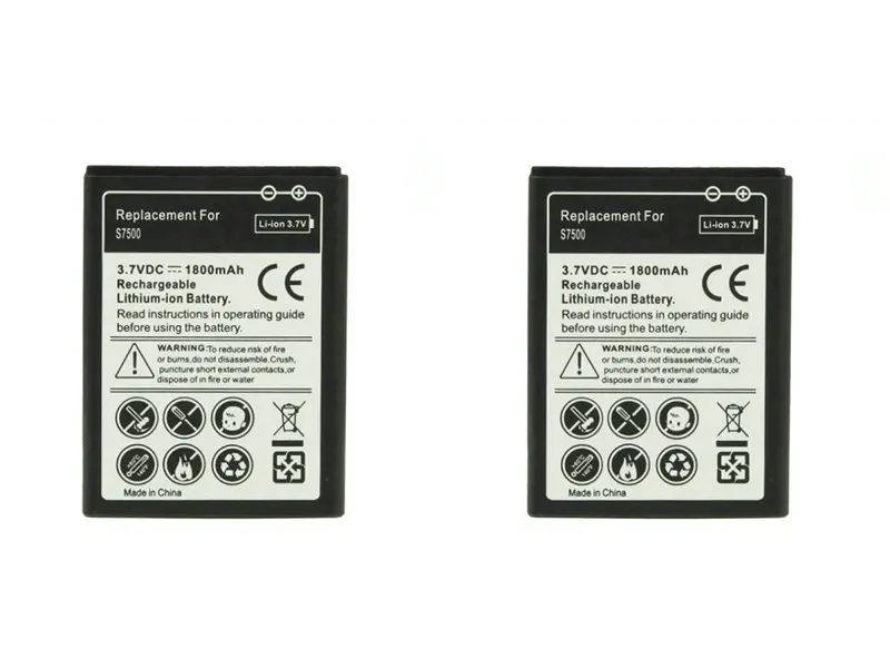 Сменный аккумулятор 2x1800 мАч EB464358VU для Samsung Galaxy Y Duos S6102 S6792L Mini 2 S6500 S6802 Ace Plus S7500 S7508 |