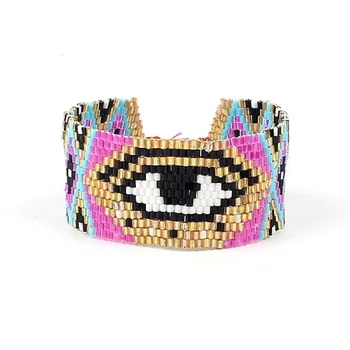 

Shinus 10Pcs/lot MIYUKI Bracelets Turkish Evil Eye Bracelet Handmade MIYUKI Jewelry Pink Pulseras Mujer 2019 Bijoux Bileklik