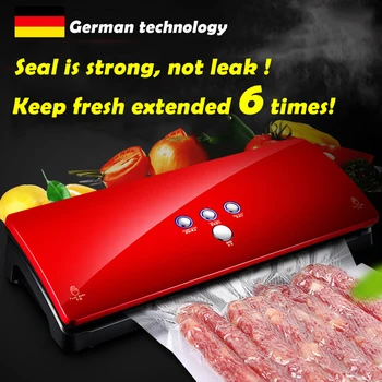 

Red Color 120W Food Sealer Vacuum Bags Sealing Machine Food Storage Hot Film Sealer 220V 30cm Sealing Length