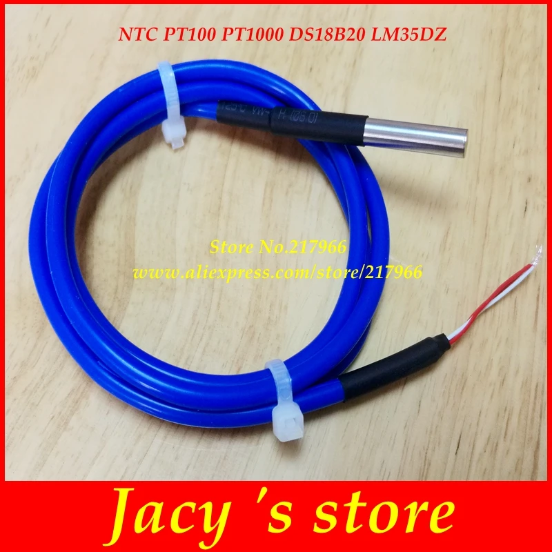 

PT1000 Stainless steel 1meter LM35DZ temperature probe waterproof temperature sensor DS18B20 in stock high quality PT100 NTC10K