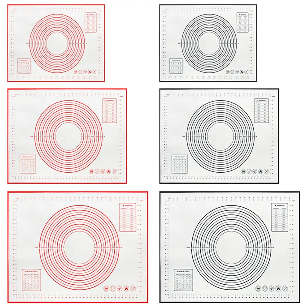 

Silicone Plate Rolling Mat Non-Slip Baking Dough Noodle Pizza Thickening Mats Cookie Table Pad Kichen Cooking Tools Accessories