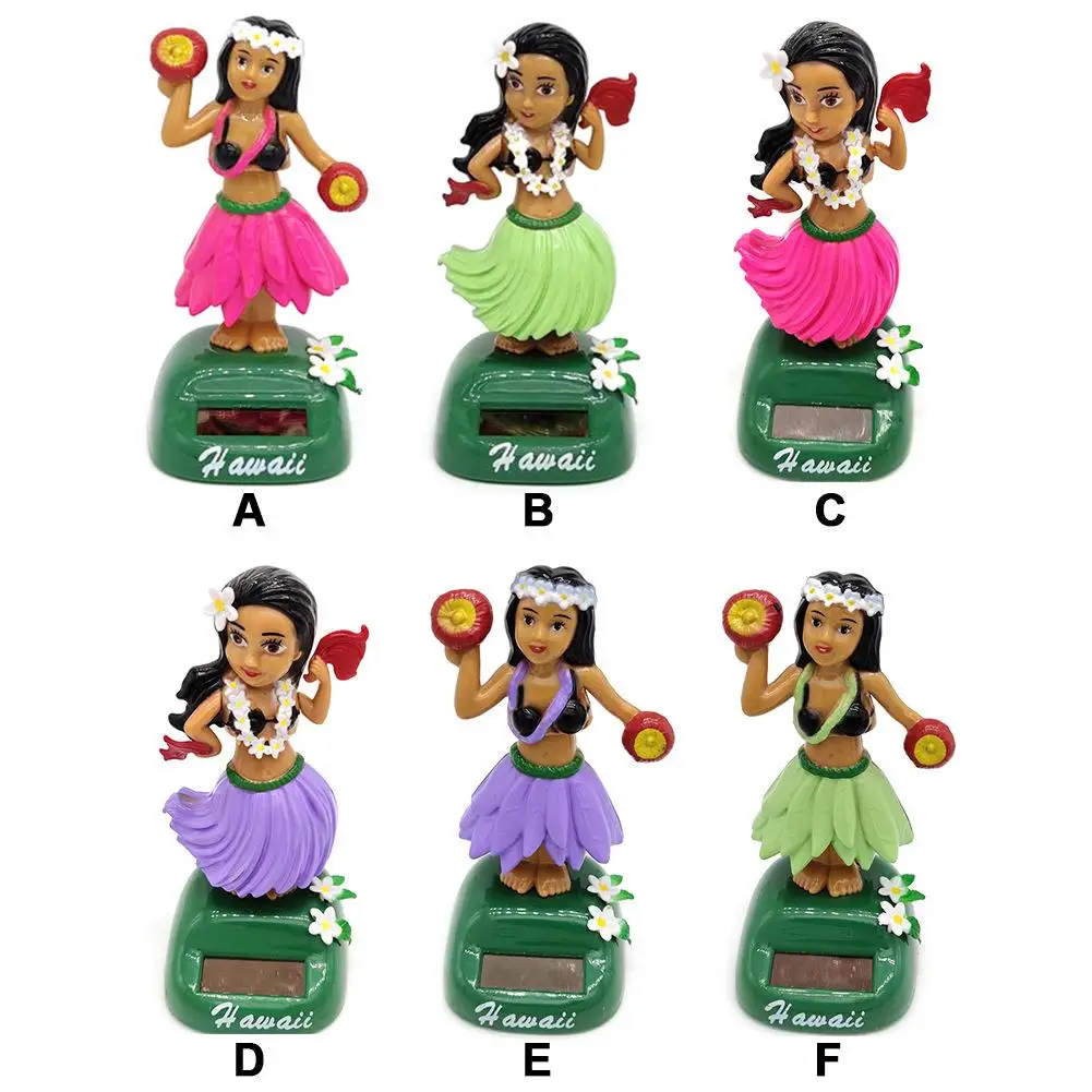 

Solar Dancing Hawaii Girl Hula Shaking Head Toy Auto Interior Decompression Dashboard Decoration Car Ornaments Car Accessories