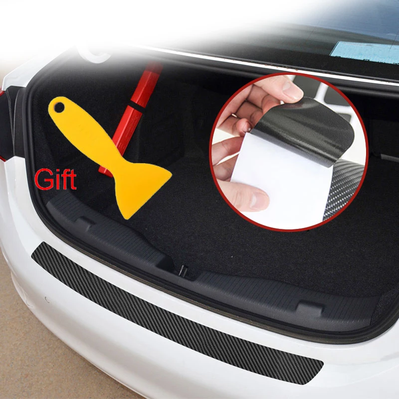 

Universal Car Trunk Rear Guard Plate Sticker for audi a4 b5 megane 3 tucson renault clio 2 alfa romeo 159 audi q7 megane 2