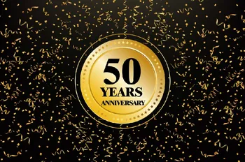 

Laeacco Happy 50th Years Anniversary Ribbon Celebration Party Poster Photo Backgrounds Photography Backdrops For Photo Studio