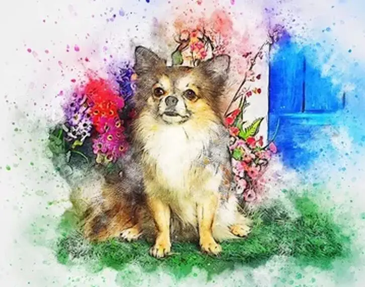 watercolor dog 2