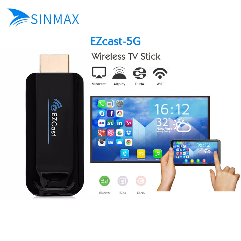 

EZCast 5G Dongle Smart Box DLNA HDMI Mirror2 TV Dongle Wireless TV Stick Media Player EZCast Support Iphone Android Miracast