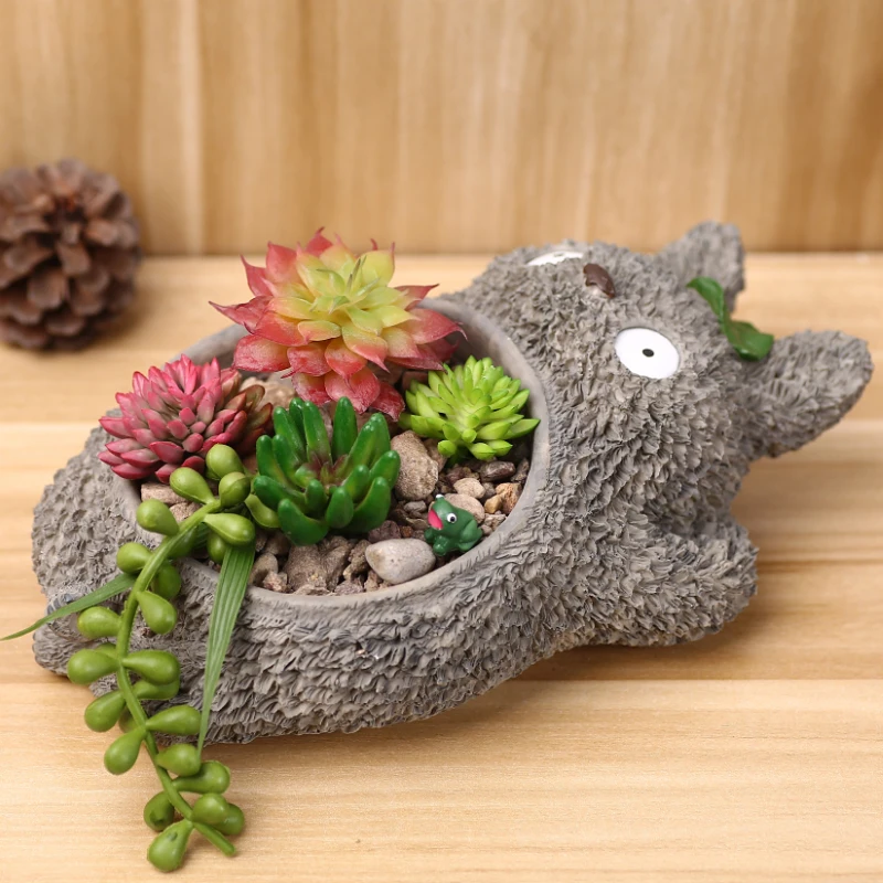 My neigour Totoro фигурки вазы из смолы украшения цветочного горшка забавные