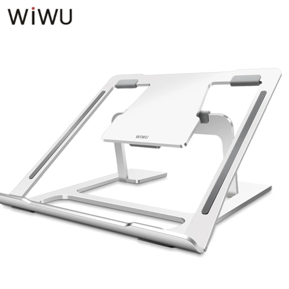 WIWU New Silver Universal Aluminum Laptop Stand Metal Cooling Notebook Holder for MacBook Pro Air 11\ WIWU New Silver Universal Aluminum Laptop Stand Metal Cooling Notebook Holder for MacBook Pro Air 11\
