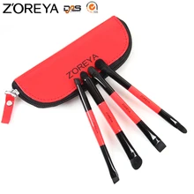 ZOREYA Brand Double Head Goat Hair Makeup Brushes Professional Travel Brush Set Tools With Make Up Zipper Bag Free Shipping