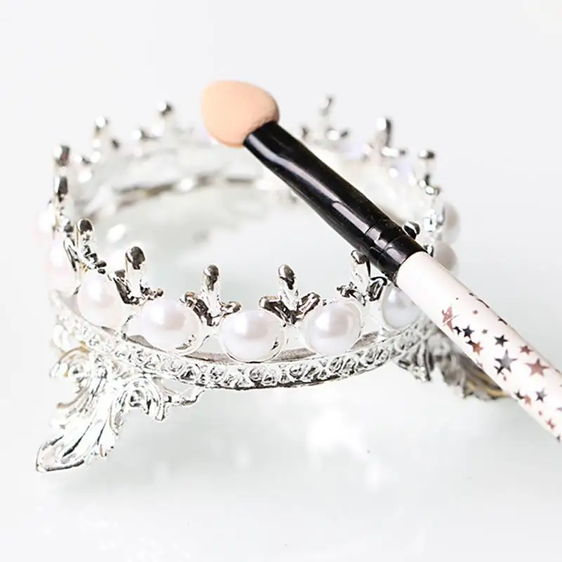 

1pc Stand Portable Home Nail Art Brush Rack Tools Crown Novelty Alloy Pen Holder