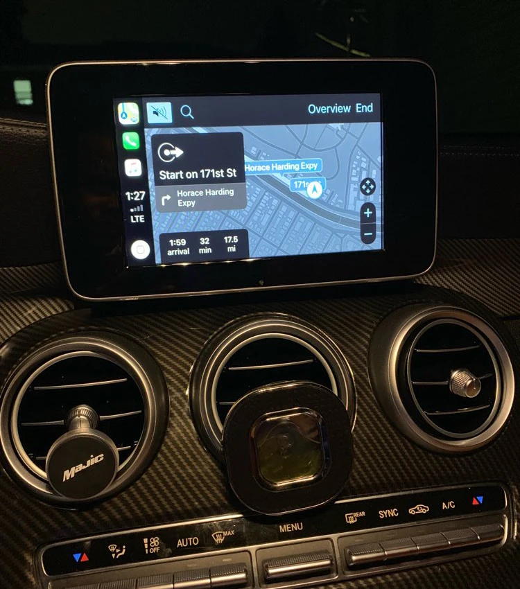 Автомобильный полноэкранный CarPlay для Mercedes-benz A B C CLA GLA GLE NTG5.2/5,0 поддержка CarPlay Android Авто Google gps телефон