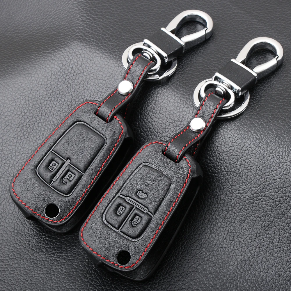

2/3 Button Leather Car Remote Key Fob Shell Cover Case For Opel Astra J Corsa D Zafira C Mokka Insignia Cascada Karl Adam Meriva