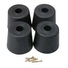 4 шт. 60 мм диаметр 50 мм высота черная пластиковая круглая мебель ножка 6,5 мм отверстие диаметр для стола стул, стол для шкафа ноги защита пола